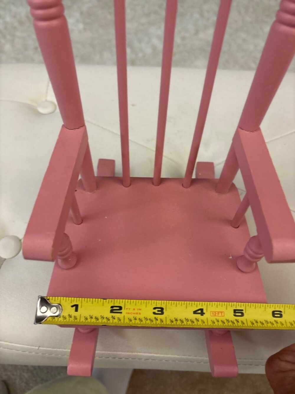Vintage Bumpkins Fabrizio George Good Pink Wood Rocking Chair Wind Up Music Box - Picture 16 of 16
